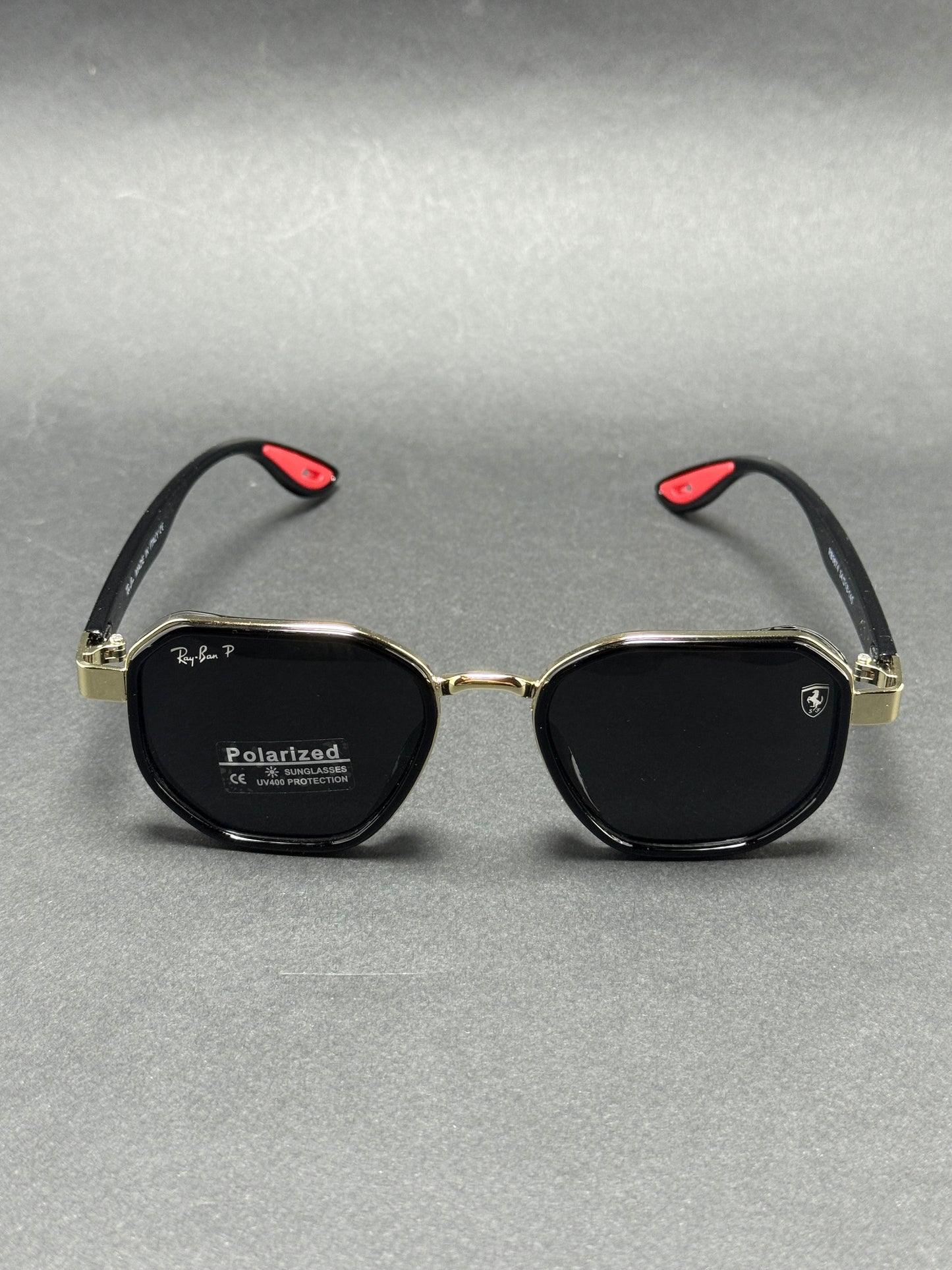 RayBan Ferrari Gold-Black POLARIZED