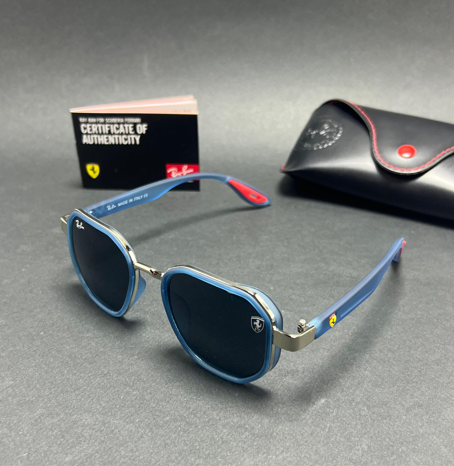 RayBan Ferrari - Glossy Black POLARIZED