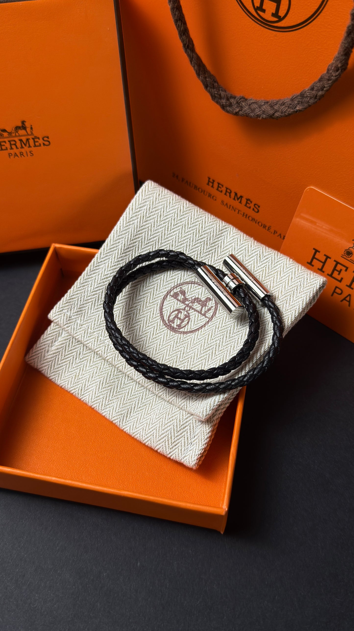 Hermés Leather Bracelet